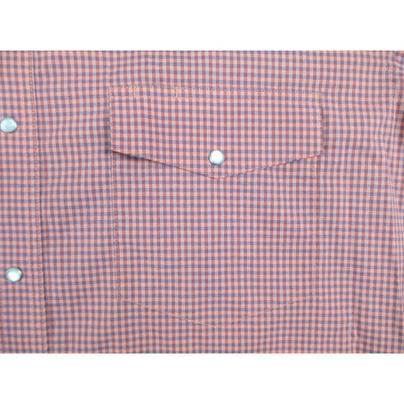 Wrangler Jeans‎ Co Shirt Mens 2XL XXL Red Checked Pearl Snap Cowboy Western - Picture 4 of 8